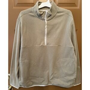 Goodfellow & Co Men's Fleece Tan Long Sleeve Half-Zip Sweatshirt Size Large NWT